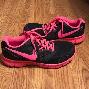 Black and Pink Nike sneakers